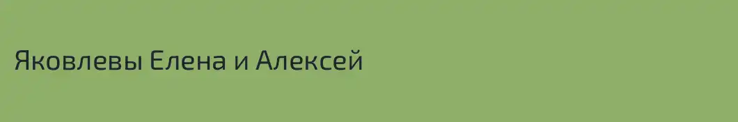 Яковлевы Елена и Алексей